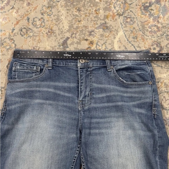 BKE Buckle Nolan Straight Leg 5 Pocket Jeans Mens 34L Stretch Denim Distressed - Picture 3 of 16